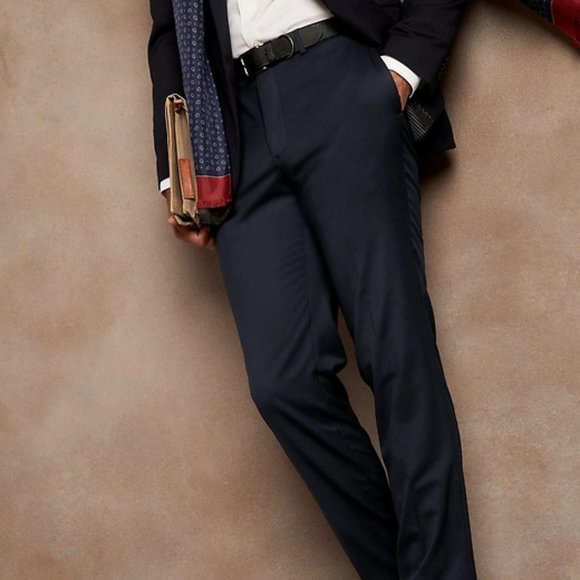 Banan Republic Standard Italian Wool Suit Pant size 36/34 Dark Charcoal - Picture 5 of 10